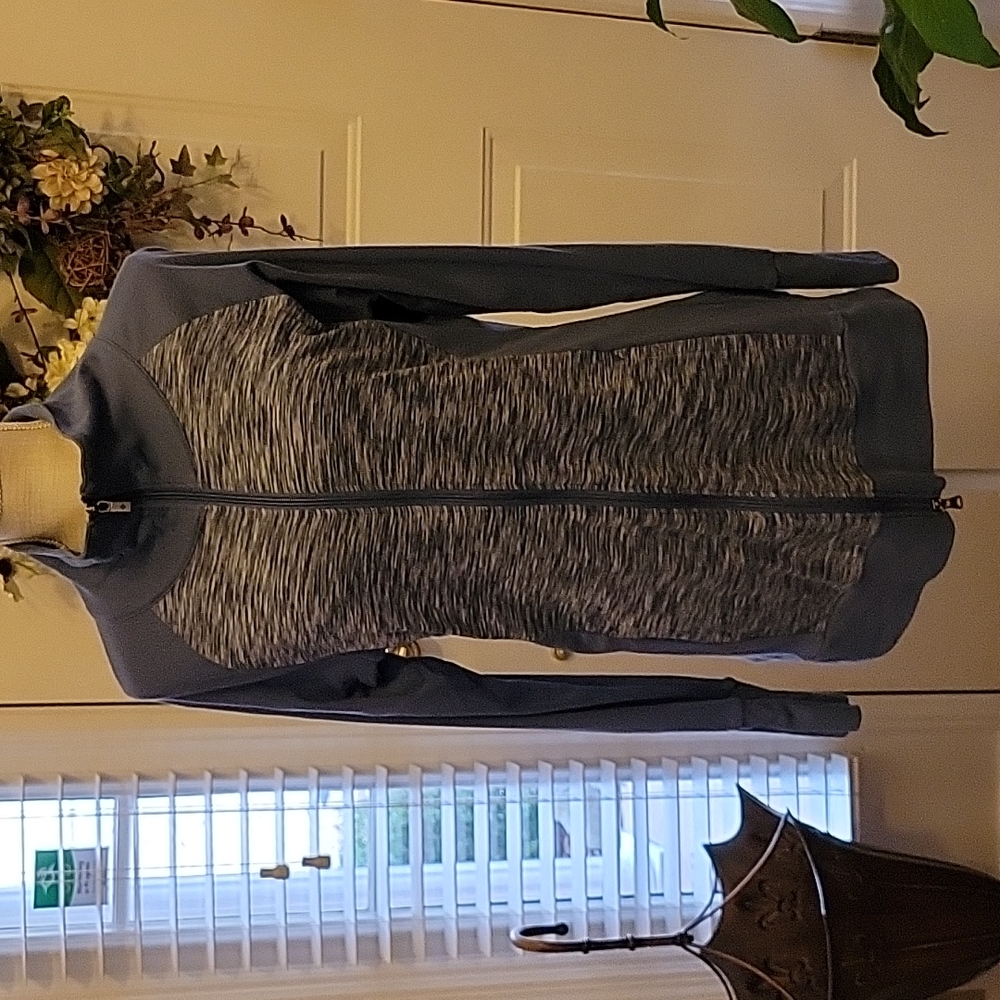Columbia shades of blue full zip jacket stand up collar cotton blend Medium EUC…